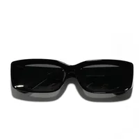Retro Streetwear Solid Color Ac Square Full Frame Glasses main image 5