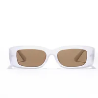 Retro Streetwear Solid Color Ac Square Full Frame Glasses sku image 3