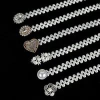 Sweet Flower Butterfly Imitation Pearl Rhinestone Women's Chain Belts main image 4