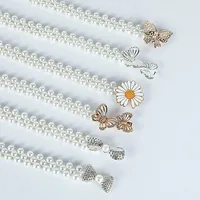 Sweet Flower Butterfly Imitation Pearl Rhinestone Women's Chain Belts main image 5