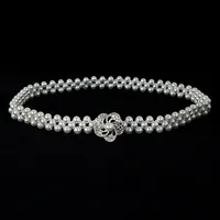 Sweet Flower Butterfly Imitation Pearl Rhinestone Women's Chain Belts sku image 15