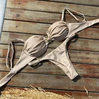 Women's Solid Color 2 Pieces Set Swimwear main image 1
