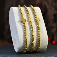 Simple Style Cross Heart Shape Alloy Unisex Bracelets main image 1