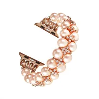 Casual Elegant Glam Solid Color Artificial Pearl Alloy Metal Watch Bands & Straps main image 4
