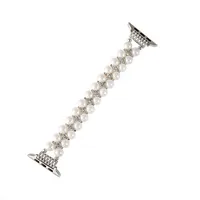 Casual Elegant Glam Solid Color Artificial Pearl Alloy Metal Watch Bands & Straps sku image 4