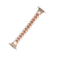 Casual Elegant Glam Solid Color Artificial Pearl Alloy Metal Watch Bands & Straps sku image 5
