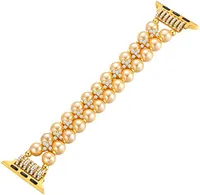 Casual Elegant Glam Solid Color Artificial Pearl Alloy Metal Watch Bands & Straps sku image 7