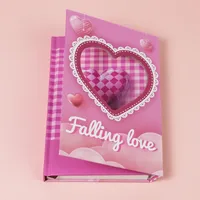 1 Piece Letter Heart Shape Learning Raw Wood Pulp Coated Paper Cute Notebook main image 2