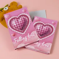 1 Piece Letter Heart Shape Learning Raw Wood Pulp Coated Paper Cute Notebook main image 1