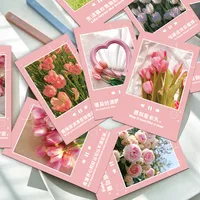 A Set Of 10 Sheets Letter Flower Daily Selfie Paper Card Romantic Sweet main image 1