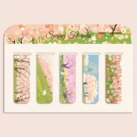 5 PCS/Package Flower Learning Magnet Pastoral Bookmark sku image 1