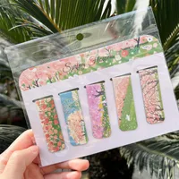 5 PCS/Package Flower Learning Magnet Pastoral Bookmark main image 3
