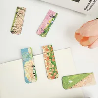 5 PCS/Package Flower Learning Magnet Pastoral Bookmark main image 4