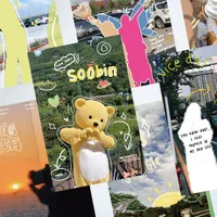 A Set Of 10 Sheets Human Letter Bear Daily Selfie Paper Card Cute main image 5