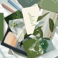 A Set Of 10 Sheets Letter Plant Bird Daily Selfie Paper Card Simple Style main image 1