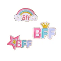 Cute Modern Style Letter Rainbow Star Alloy Enamel Unisex Brooches main image 6
