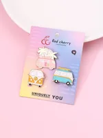 Cute Rabbit Bow Knot Alloy Enamel Unisex Brooches sku image 2