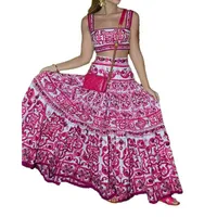 Casual Holiday Daily Women's Elegant Color Block Polyester Skirt Sets Shorts Sets main image 5