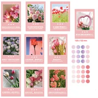 A Set Of 10 Sheets Letter Flower Daily Selfie Paper Card Romantic Sweet main image 5