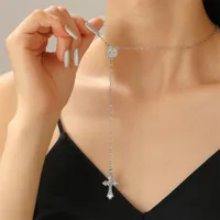 Elegant Vintage Style Cross Alloy Women's Pendant Necklace main image 9