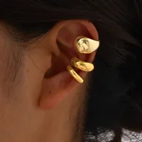 1 Piece Hip-Hop Semicircle Plating 201 Stainless Steel 18K Gold Plated Cartilage Earrings main image 1
