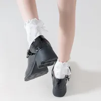 Women's Cute Sweet Solid Color Cotton Bowknot Crew Socks 1 Piece main image 4
