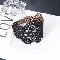 Retro Novelty Geometric Pu Leather Men's Bangle main image 3