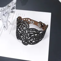 Retro Novelty Geometric Pu Leather Men's Bangle main image 2