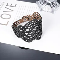 Retro Novelty Geometric Pu Leather Men's Bangle main image 4