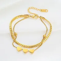 Elegant Modern Style Heart Shape Butterfly Titanium Steel Plating Zircon Women's Bracelets sku image 19
