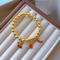 Modern Style Classic Style Cherry Strawberry Chili Copper Women's Bracelets main image 3