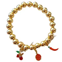 Modern Style Classic Style Cherry Strawberry Chili Copper Women's Bracelets main image 2