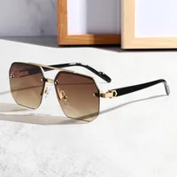 Elegant Simple Style Gradient Color Solid Color Pc Square Half Frame Glasses sku image 4