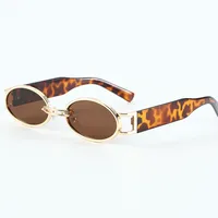 Elegant Simple Style Solid Color Leopard Pc Oval Frame Full Frame Glasses sku image 1