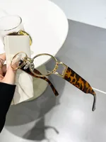 Elegant Simple Style Solid Color Leopard Pc Oval Frame Full Frame Glasses sku image 10