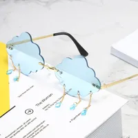 Simple Style Clouds Pc Special-Shaped Mirror Frameless Glasses main image 3