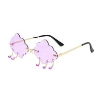 Simple Style Clouds Pc Special-Shaped Mirror Frameless Glasses sku image 2