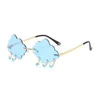 Simple Style Clouds Pc Special-Shaped Mirror Frameless Glasses sku image 5