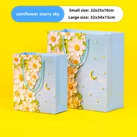 Oil Painting Style Kraft Paper Bag Custom Cross-border Gift Bag Milk Tea Baking Takeaway Tote Bag Student Gift Bag sku image 8