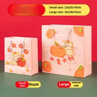 Oil Painting Style Kraft Paper Bag Custom Cross-border Gift Bag Milk Tea Baking Takeaway Tote Bag Student Gift Bag sku image 11