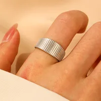 Vacation Simple Style Flower 304 Stainless Steel Plating Women's Rings sku image 2