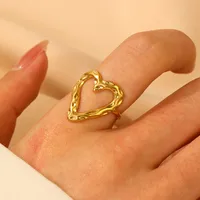 Vacation Simple Style Flower 304 Stainless Steel Plating Women's Rings sku image 5