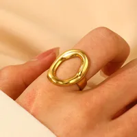 Vacation Simple Style Flower 304 Stainless Steel Plating Women's Rings sku image 6