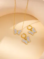Casual Elegant Simple Style Heart Shape Titanium Steel Plating Women's Jewelry Set sku image 40