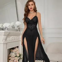 Holiday Home Vacation Sexy Solid Color Polyester Pajama Sets main image 5