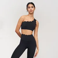 Sports Solid Color Nylon Spandex Collarless Sports Bra main image 1