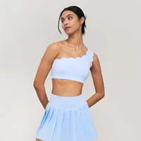 Sports Solid Color Nylon Spandex Collarless Sports Bra main image 4