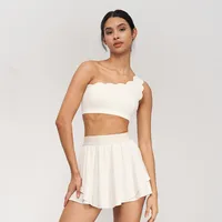 Sports Solid Color Nylon Spandex Collarless Sports Bra main image 3