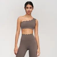 Sports Solid Color Nylon Spandex Collarless Sports Bra sku image 12