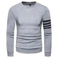 Men's Long Sleeve Logo Print Round Neck Pullover Hooded Sweatshirt - Autumn Winter Casual Warm Fleece Lining main image 3